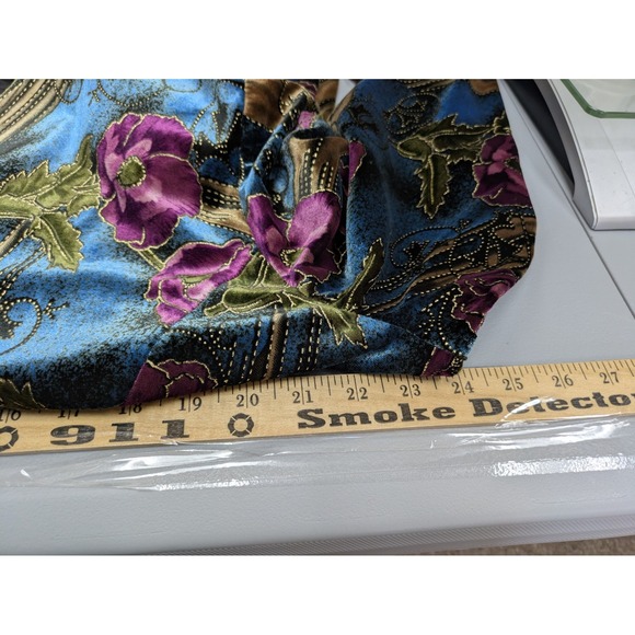 Velvet Evening Jacket Women's 18 Whimsigoth‎ Floral - Picture 4 of 6